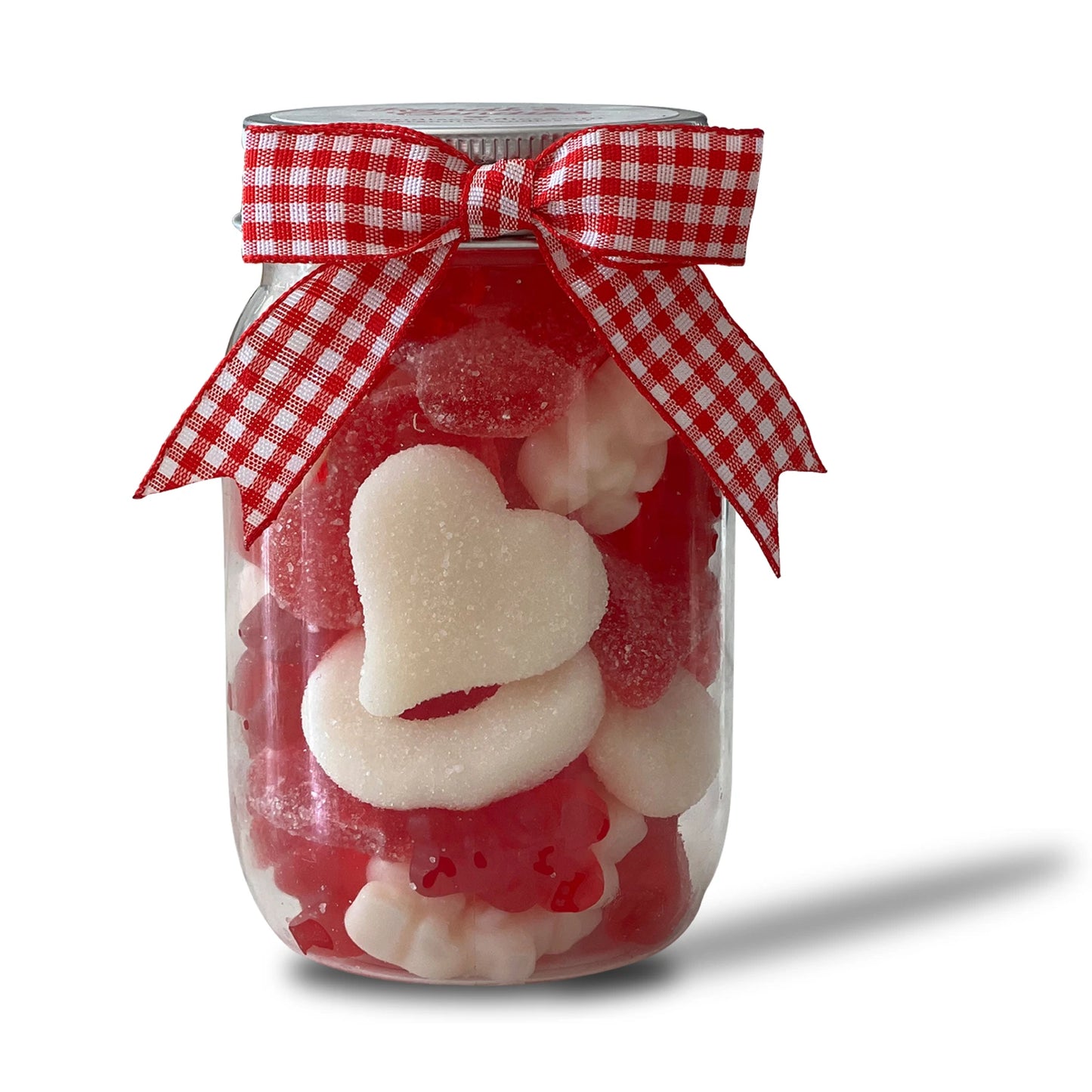 Large Red & White Jar | Valentine’s Day Gummy Candy Gift