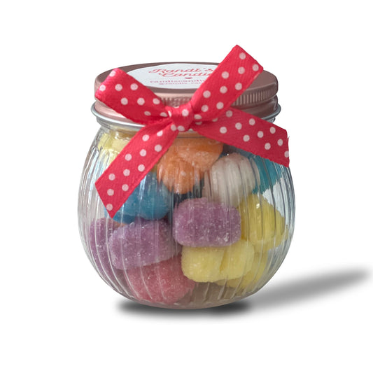 Mini Rainbow Hearts Candy Jar | Colorful Gummy Heart Candy Gift