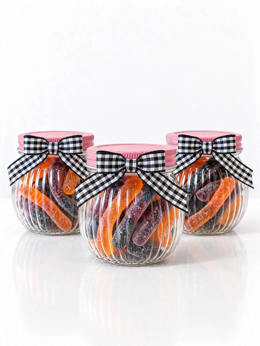 Mini Sweet & Sour Fall Gummy Worm Jar